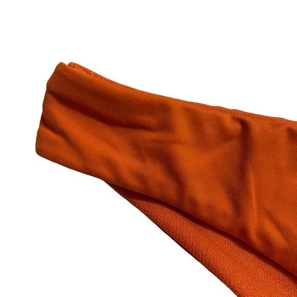 Roxy Wavy Soul Bikini Swim Bottoms Low Rise Soft Stretchy Orange Rust Small - Picture 7 of 16